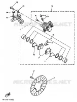 REAR BRAKE CALIPER / DISC for Yamaha TZR 1989