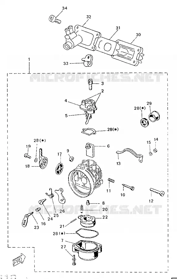 CARBURETOR Yamaha MOTO 50 1996 TZR  TZR50