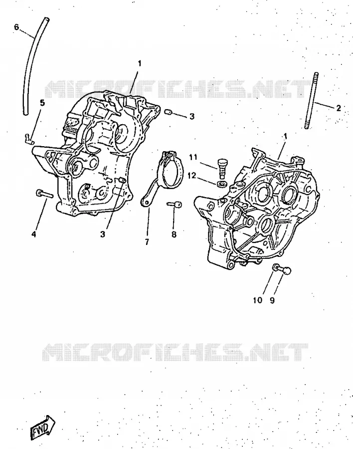 CRANKCASE Yamaha MOTO 50 1997 TZR  TZR50