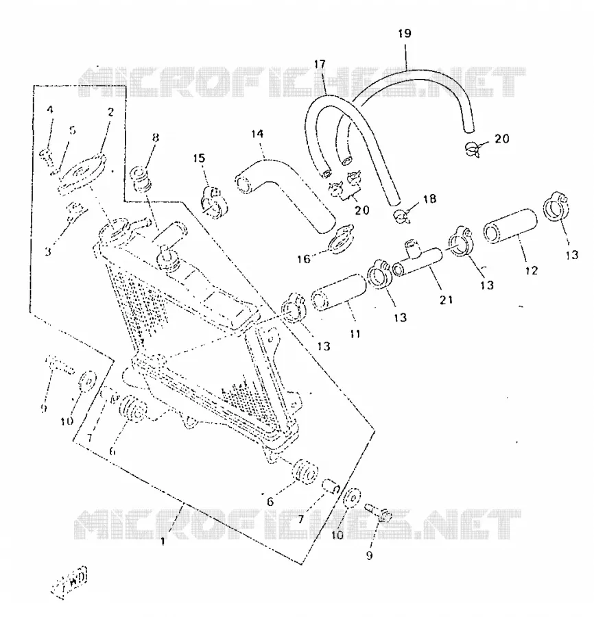 RADIATOR / HOSES Yamaha MOTO 50 1998 TZR  TZR50