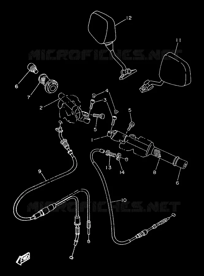 HANDLEBAR & CABLES Yamaha MOTO 50 1999 TZR  TZR50