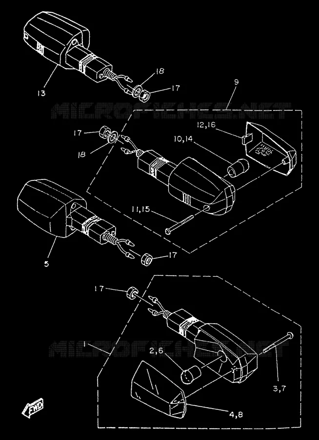 INDICATOR Yamaha MOTO 50 1999 TZR  TZR50