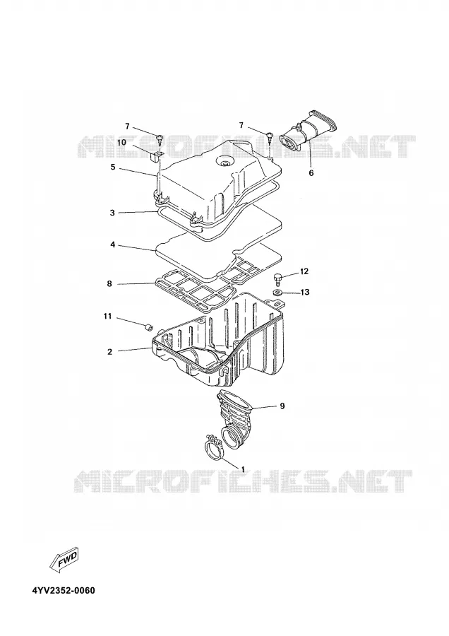 EXHAUST Yamaha MOTO 50 2002 TZR  TZR50