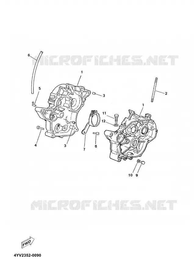 CRANKCASE Yamaha MOTO 50 2002 TZR  TZR50