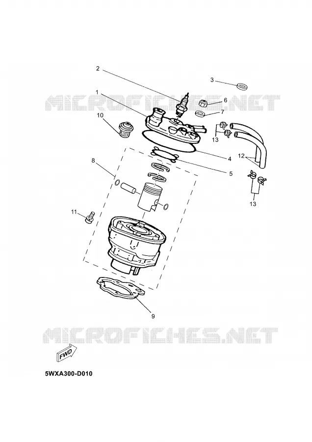 CYLINDER Yamaha MOTO 50 2003 TZR  TZR50