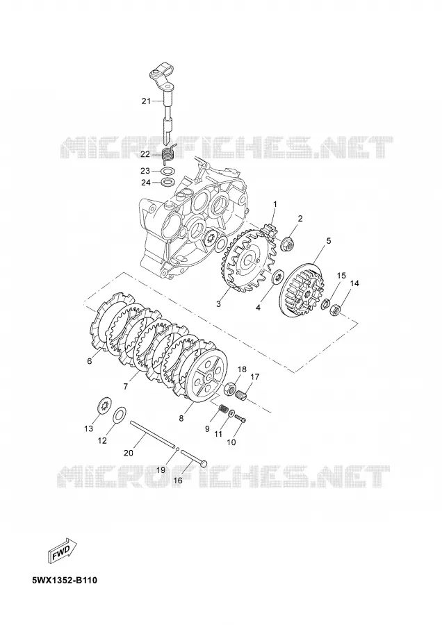 STARTER CLUTCH Yamaha MOTO 50 2005 TZR  TZR50