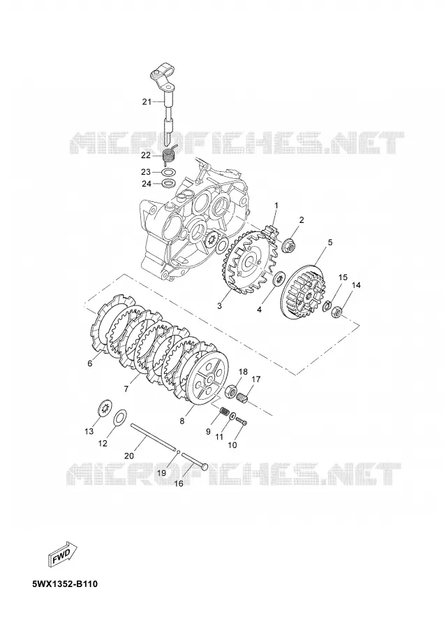 STARTER CLUTCH Yamaha MOTO 50 2005 TZR  TZR50