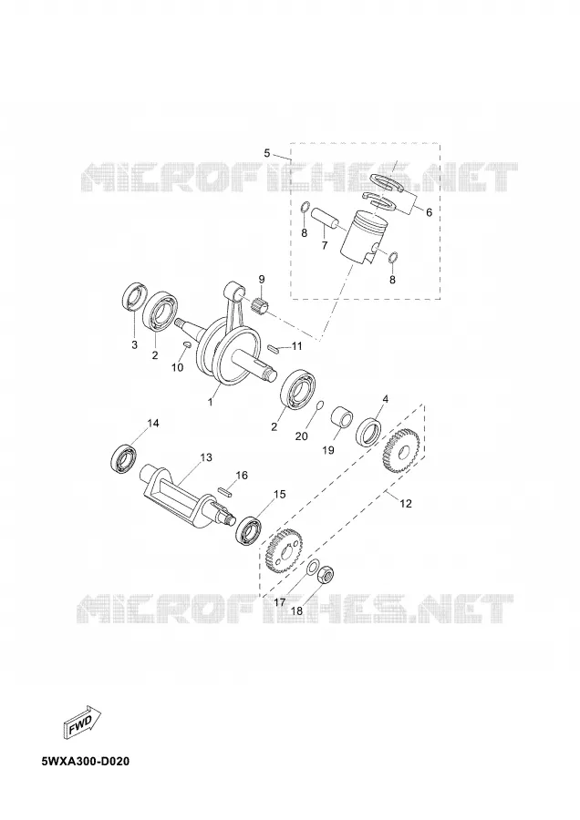 CRANKSHAFT / PISTON Yamaha MOTO 50 2006 TZR  TZR50