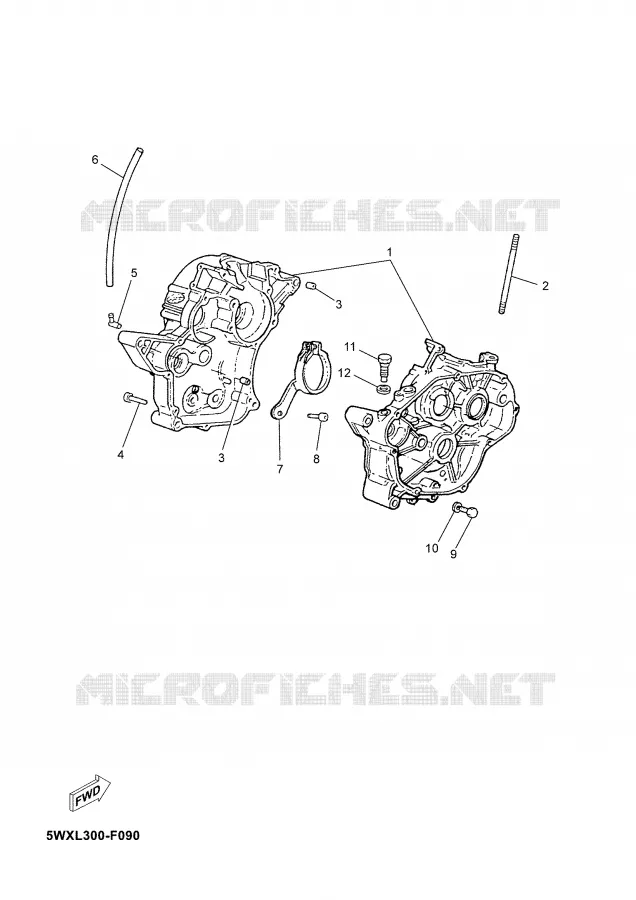 CRANKCASE Yamaha MOTO 50 2007 TZR  TZR50