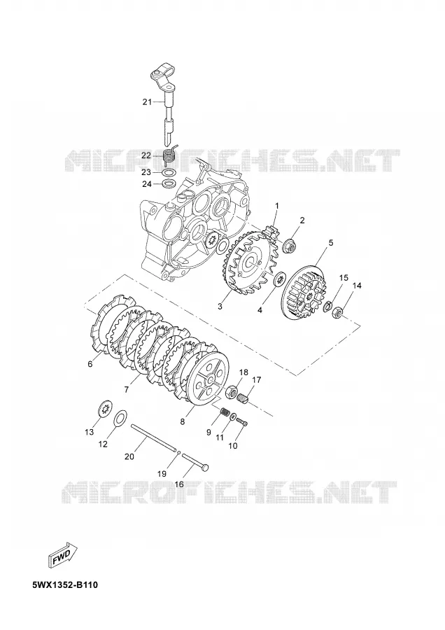 STARTER CLUTCH Yamaha MOTO 50 2007 TZR  TZR50