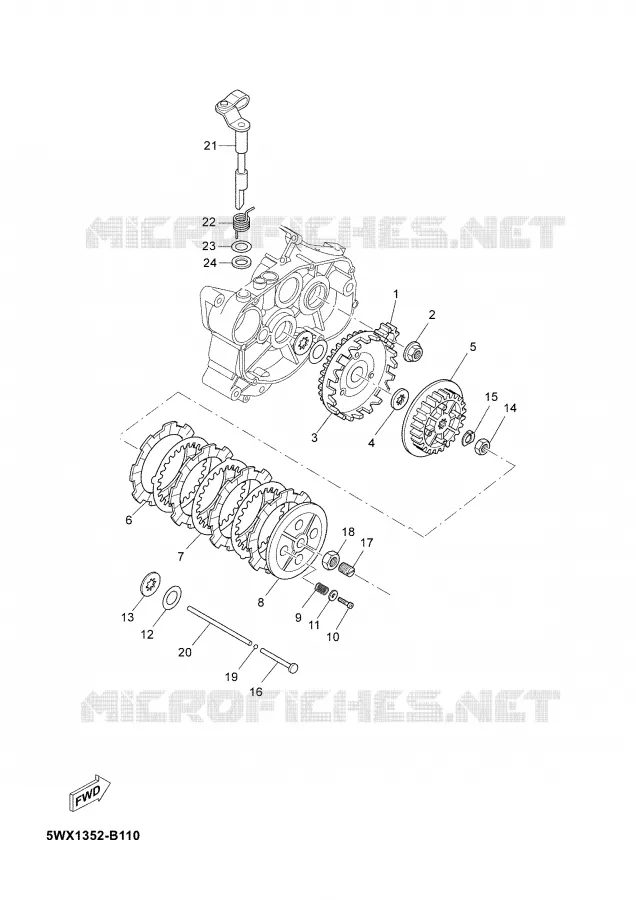 STARTER CLUTCH Yamaha MOTO 50 2008 TZR  TZR50