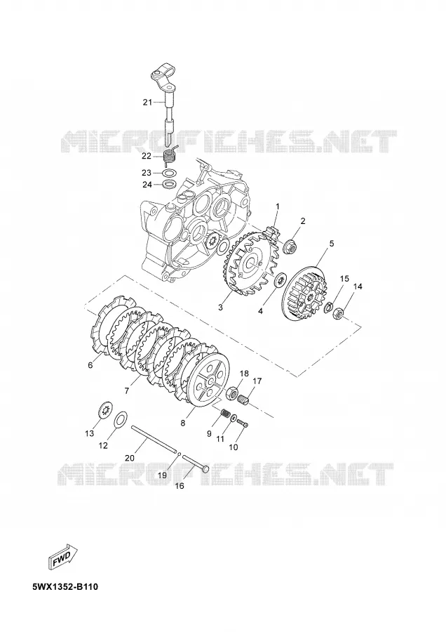 STARTER CLUTCH Yamaha MOTO 50 2008 TZR  TZR50