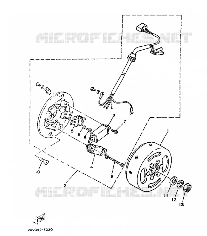 IGNITION Yamaha MOTO 80 1987 TZR  TZR80