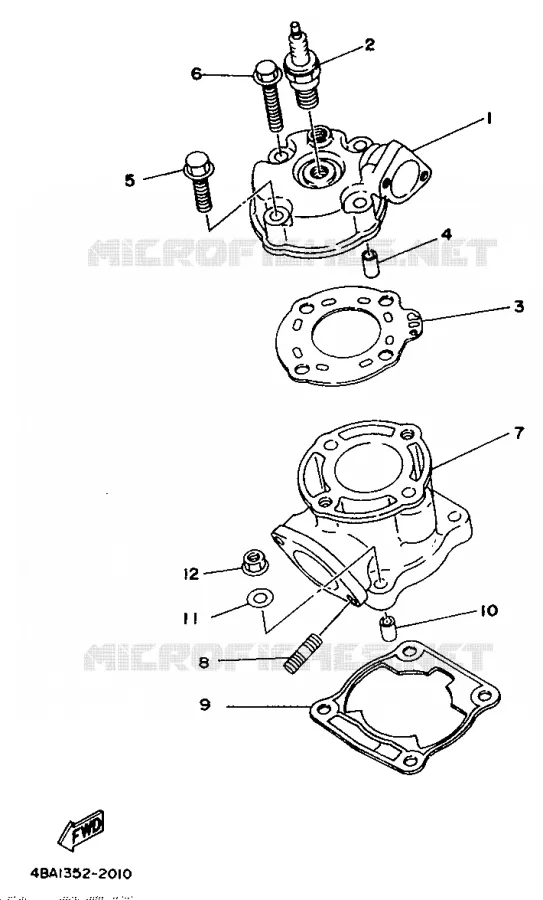 CYLINDER Yamaha MOTO 80 1992 TZR  TZR80RR