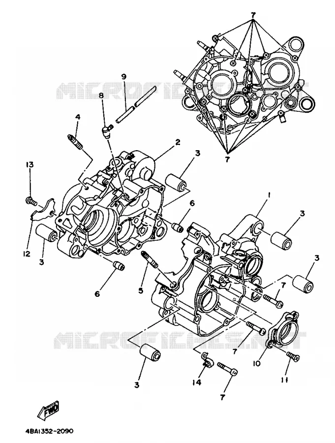 CRANKCASE Yamaha MOTO 80 1992 TZR  TZR80RR