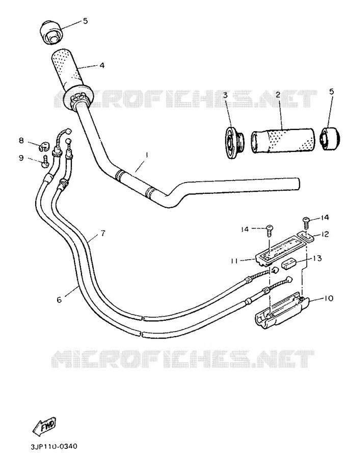 HANDLEBAR & CABLES Yamaha MOTO 1200 1990 VMAX  V-MAX12