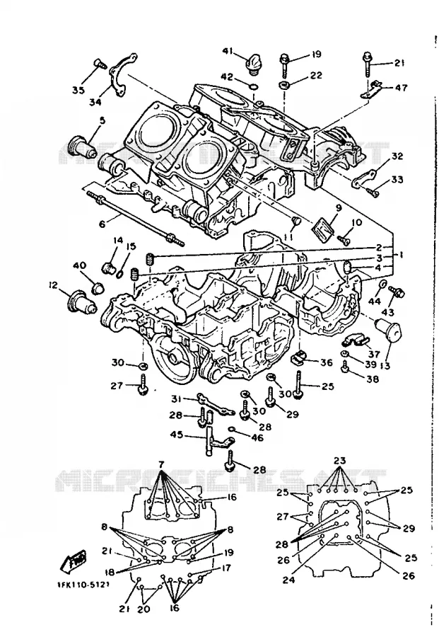 CRANKCASE Yamaha MOTO 1200 1992 VMAX  V-MAX12