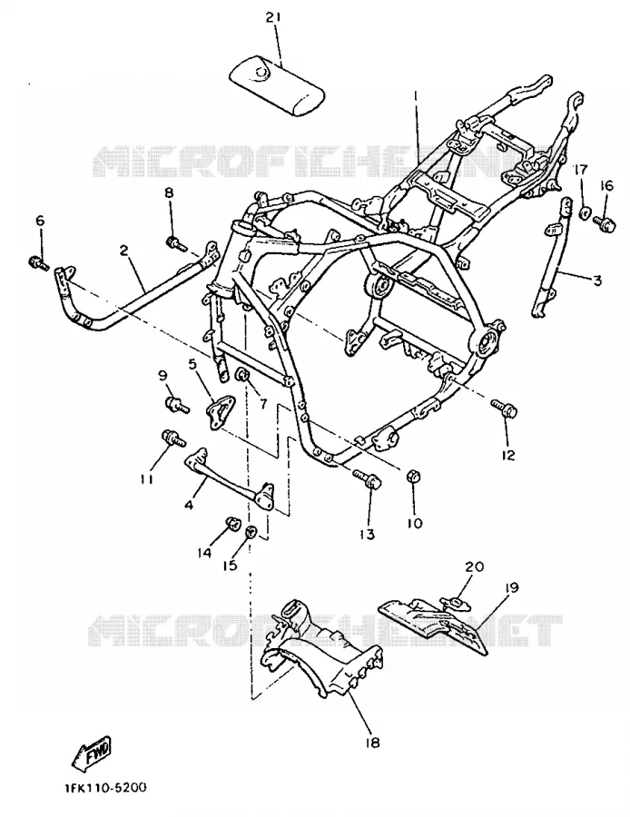 FRAME Yamaha MOTO 1200 1992 VMAX  V-MAX12