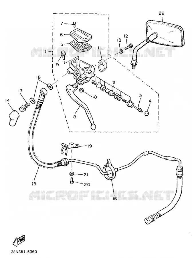 CLUTCH MASTER CYLINDER Yamaha MOTO 1200 1992 VMAX  V-MAX12
