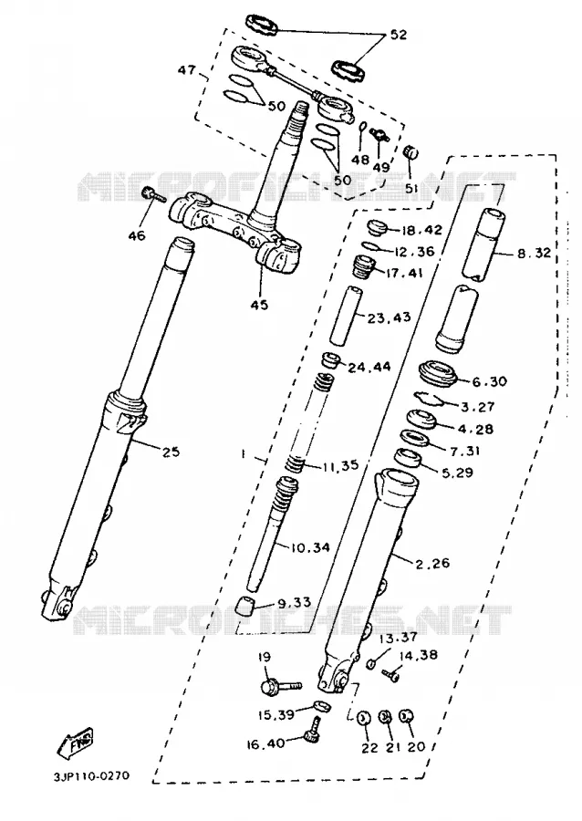 FRONT FORK Yamaha MOTO 1200 1992 VMAX  V-MAX12