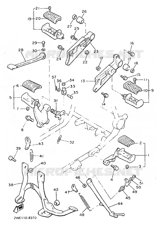 STAND / FOOTREST Yamaha MOTO 1200 1992 VMAX  V-MAX12