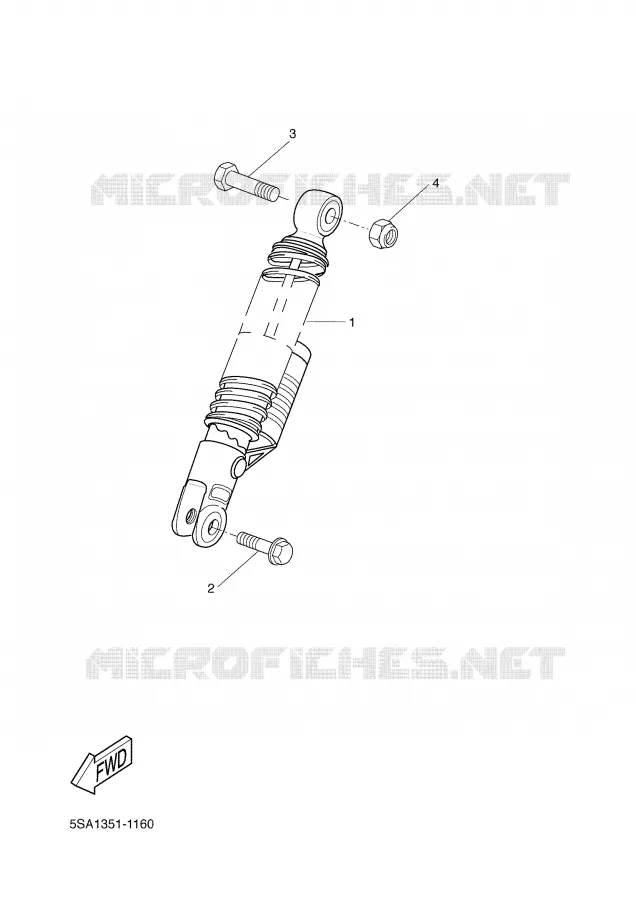 REAR SHOCK ABSORBER Yamaha SCOOTER 50 2007 BW'S  CW50L