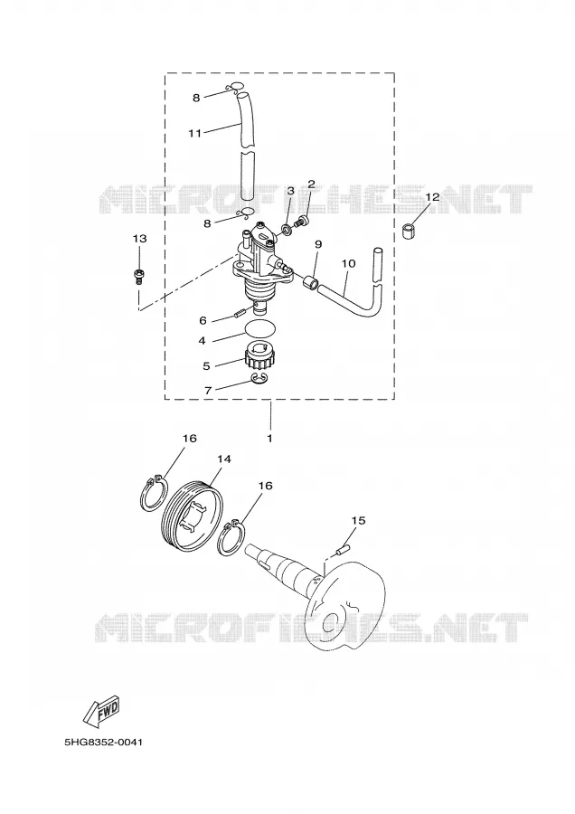 OIL PUMP Yamaha SCOOTER 50 2003 BW'S  CW50N