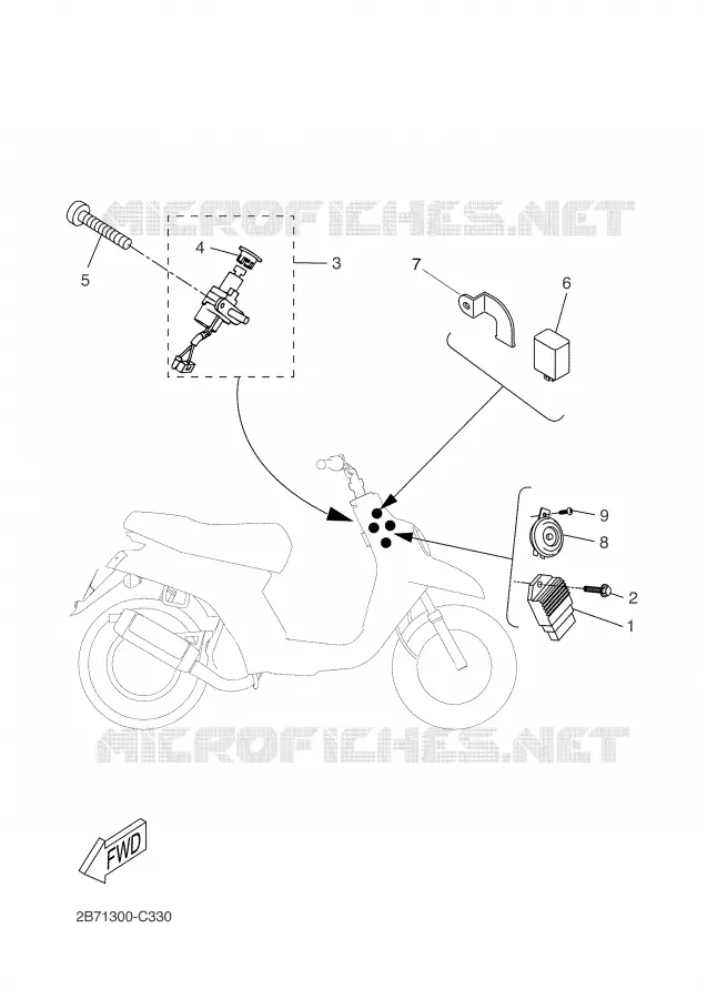 ELECTRICAL 1 Yamaha SCOOTER 50 2005 BW'S  CW50N