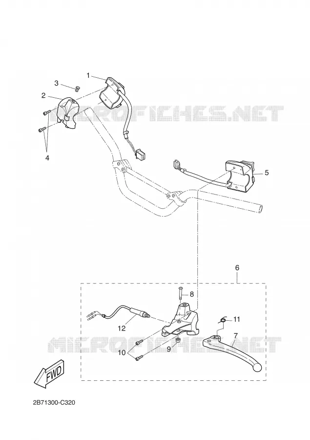 SWITCH / LEVER Yamaha SCOOTER 50 2006 BW'S  CW50N
