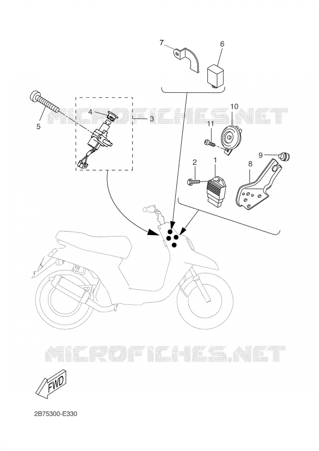 ELECTRICAL 1 Yamaha SCOOTER 50 2006 BW'S  CW50N