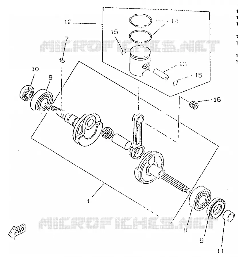 CRANKSHAFT / PISTON Yamaha SCOOTER 50 1995 BOOSTER  CW50RS