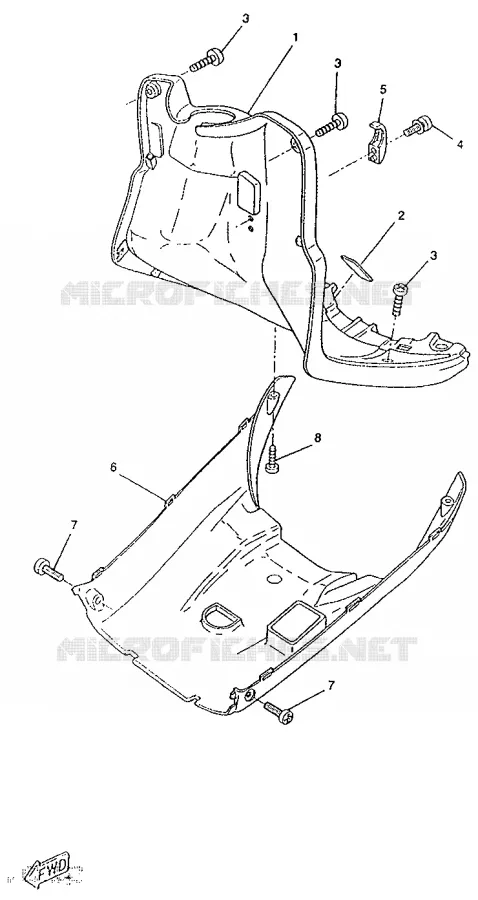 LEG SHIELD Yamaha SCOOTER 50 1995 BOOSTER  CW50RS