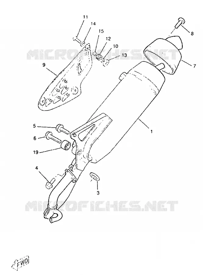 EXHAUST Yamaha SCOOTER 50 1995 BOOSTER  CW50RS