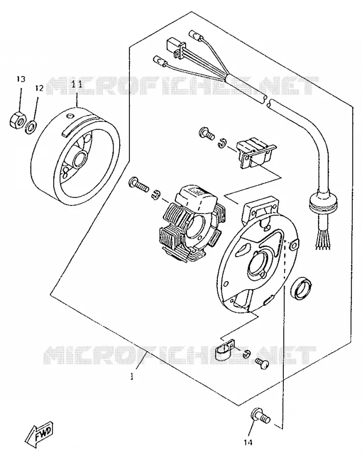 IGNITION Yamaha SCOOTER 50 1995 BOOSTER  CW50RS