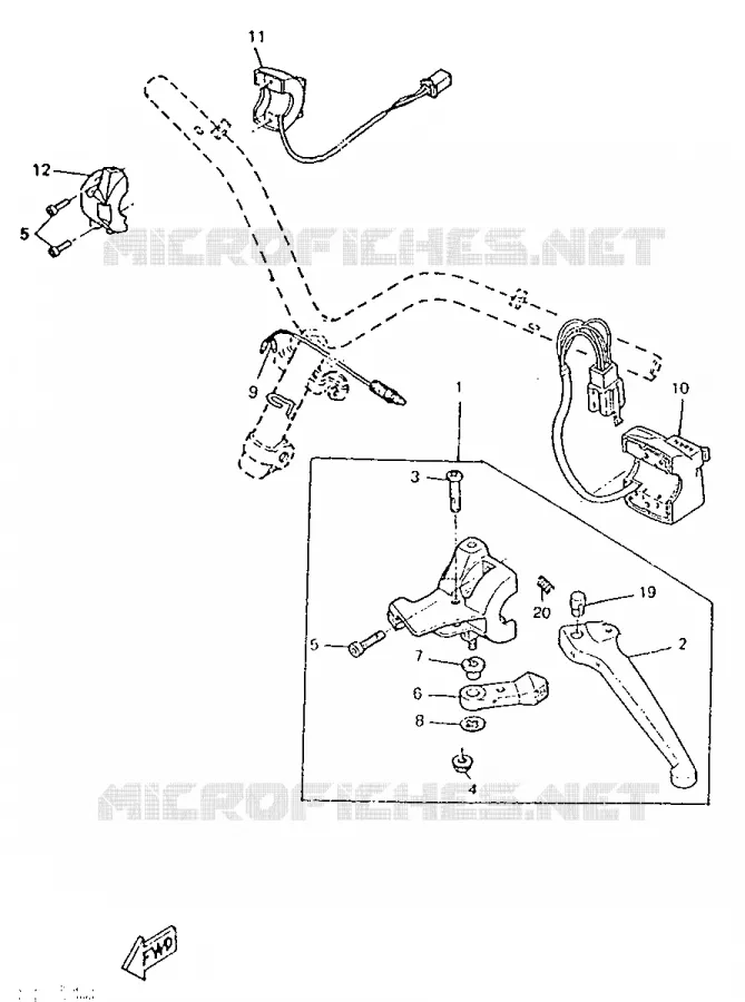 SWITCH / LEVER Yamaha SCOOTER 50 1995 BOOSTER  CW50RS
