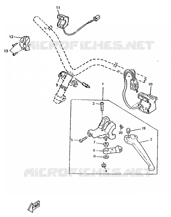 SWITCH / LEVER Yamaha SCOOTER 50 1995 BOOSTER  CW50RS