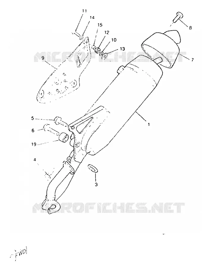 EXHAUST Yamaha SCOOTER 50 1996 BOOSTER  CW50RS