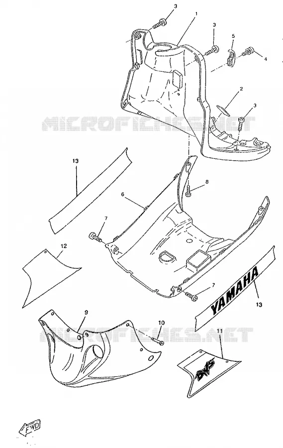 LEG SHIELD Yamaha SCOOTER 50 1996 BOOSTER  CW50RS