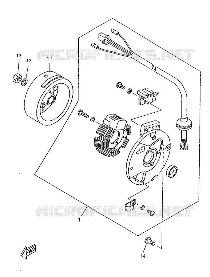 IGNITION Yamaha SCOOTER 50 1996 BOOSTER  CW50RS