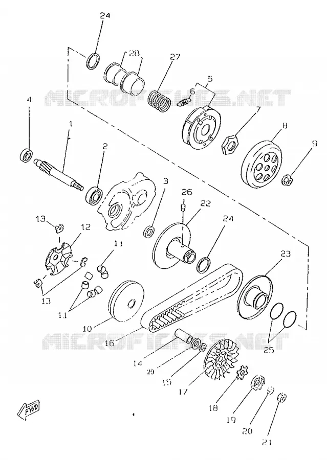 STARTER CLUTCH Yamaha SCOOTER 50 1996 BOOSTER  CW50RS