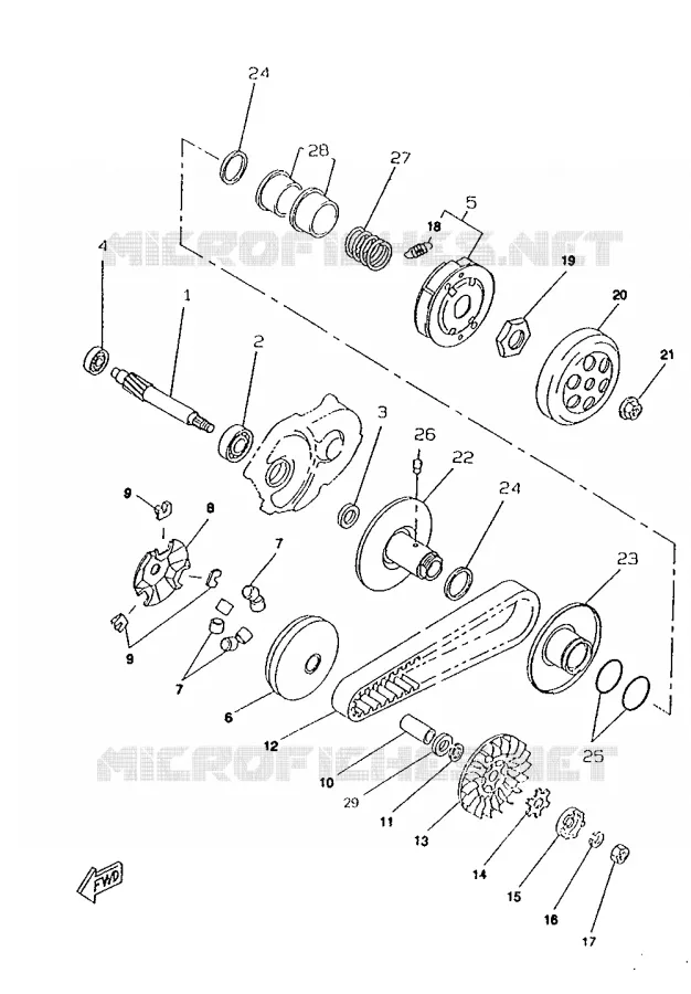 STARTER CLUTCH Yamaha SCOOTER 50 1996 BOOSTER  CW50RS