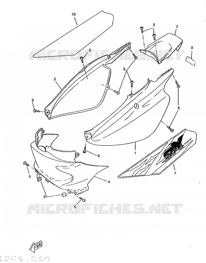 SIDE COVER Yamaha SCOOTER 50 1996 BOOSTER  CW50RS