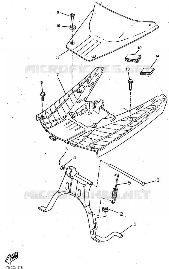 STAND / FOOTREST Yamaha SCOOTER 50 1997 BOOSTER  CW50RS