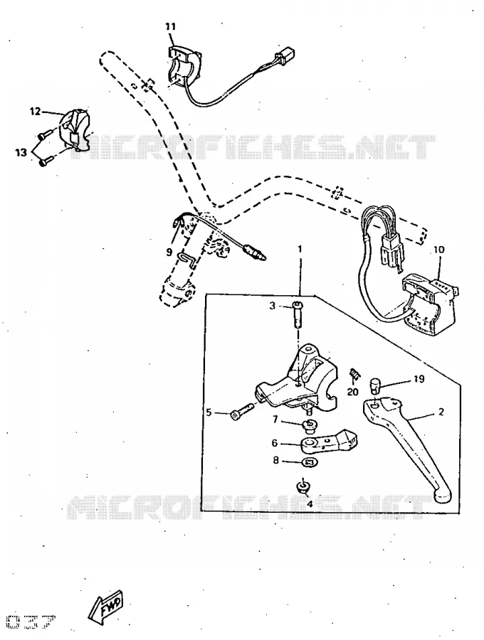 SWITCH / LEVER Yamaha SCOOTER 50 1997 BOOSTER  CW50RS