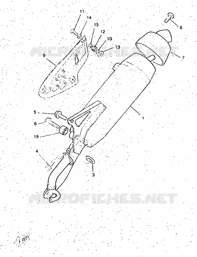 EXHAUST Yamaha SCOOTER 50 1997 BOOSTER  CW50RS