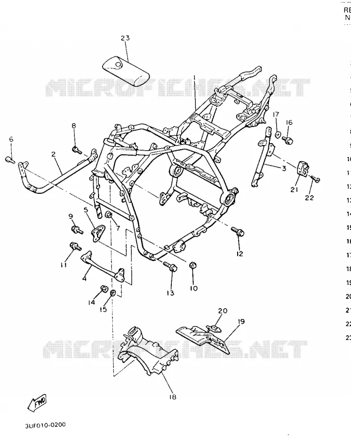 FRAME Yamaha MOTO 1200 1993 VMAX  V-MAX12H