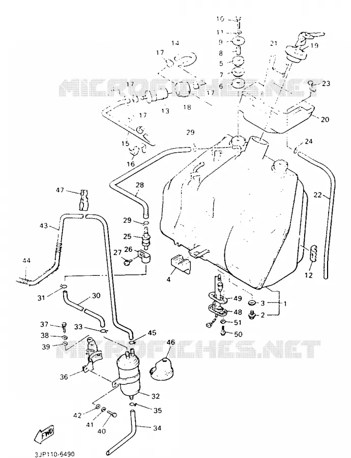 FUEL TANK - FOR CALIFORNIA Yamaha MOTO 1200 1993 VMAX  V-MAX12H
