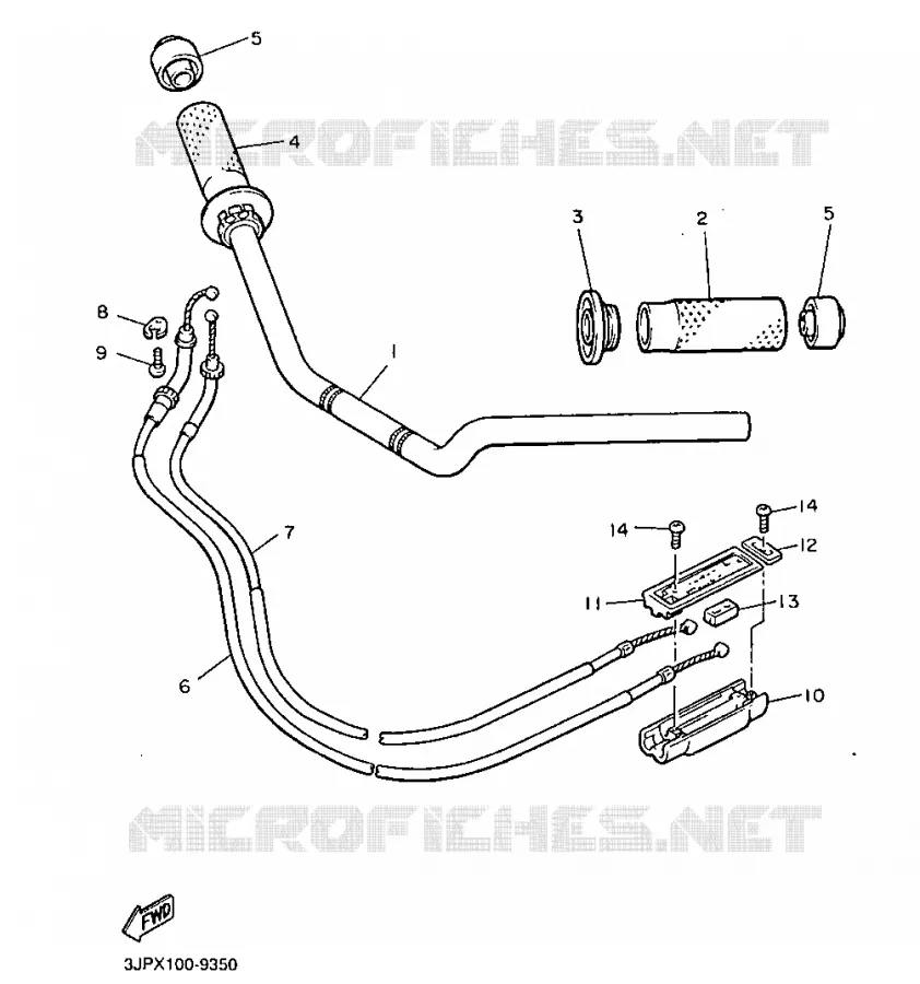 HANDLEBAR & CABLES Yamaha MOTO 1200 1999 VMAX  VMX12
