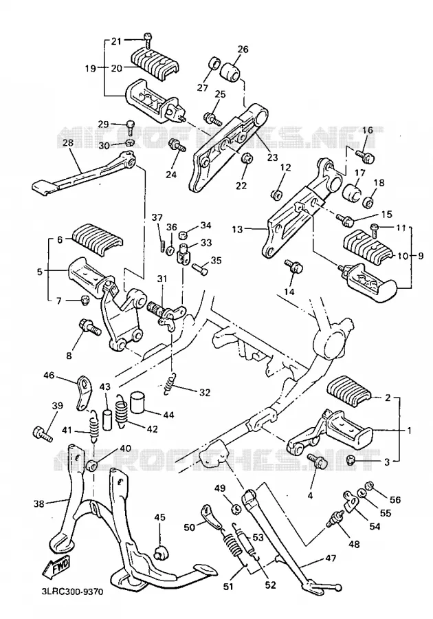 STAND / FOOTREST Yamaha MOTO 1200 1999 VMAX  VMX12