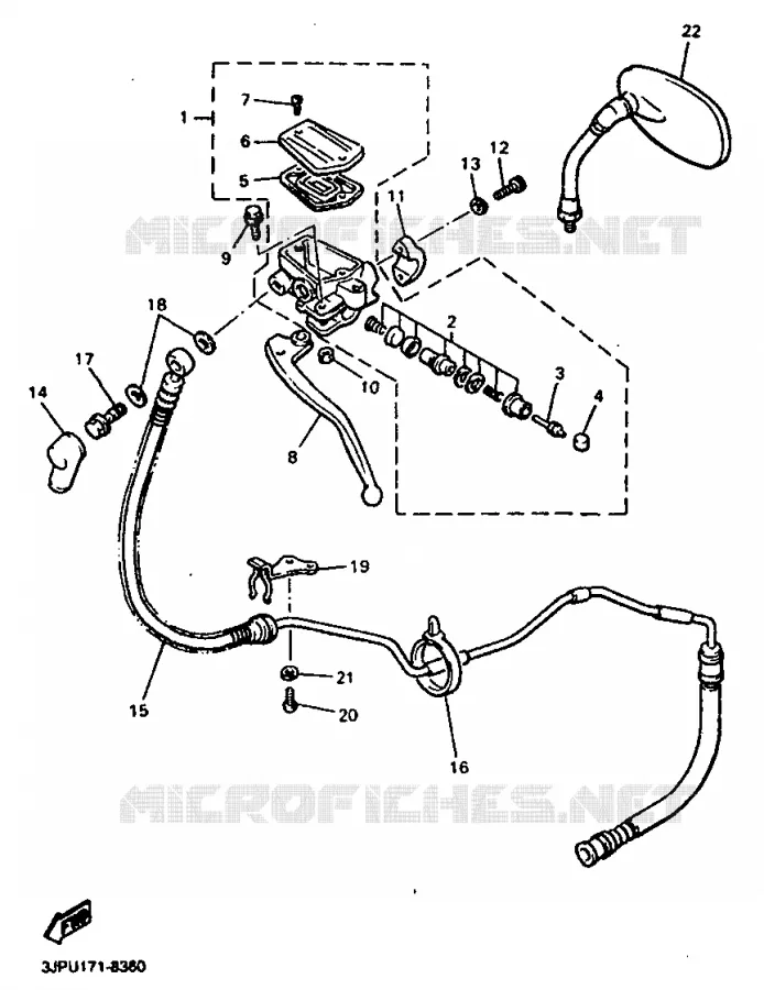 CLUTCH MASTER CYLINDER Yamaha MOTO 1200 1999 VMAX  VMX12